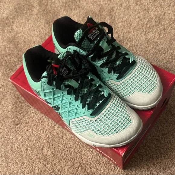 Reebok CrossFit Nano 4.0 Women’s  - Mint Green and Black size 7 - Picture 3 of 7